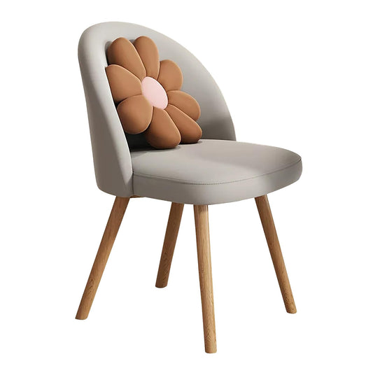 Swivel Kitchen Chair Modern Upholstered Dining Chairs, Velvet Side Chair with Solid Wood Legs, Accent Chairs for Kitchen, Living Room, Dining Room, Set of 1
