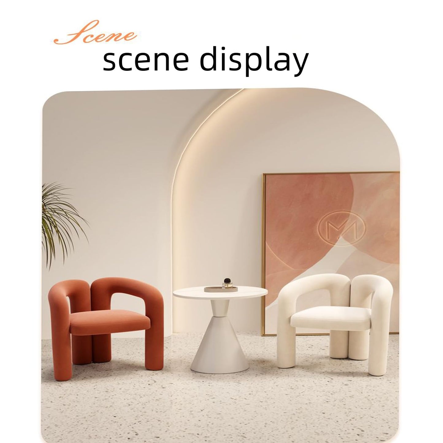 Muebles modernos y creativos para sofá, sala de estar, sala de estar, hogar, tapizados, de franela, sin brazos, sillas laterales