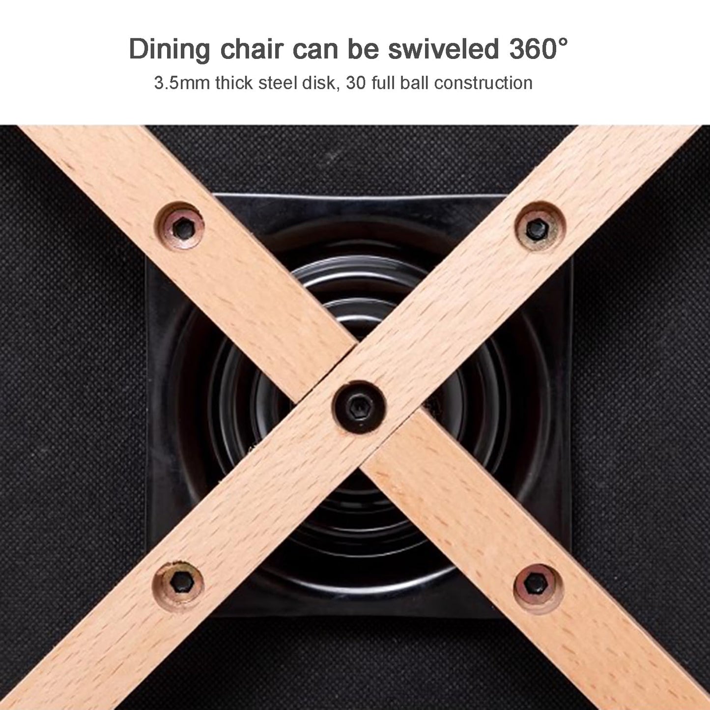 Swivel Kitchen Chair Modern Upholstered Dining Chairs, Velvet Side Chair with Solid Wood Legs, Accent Chairs for Kitchen, Living Room, Dining Room, Set of 1