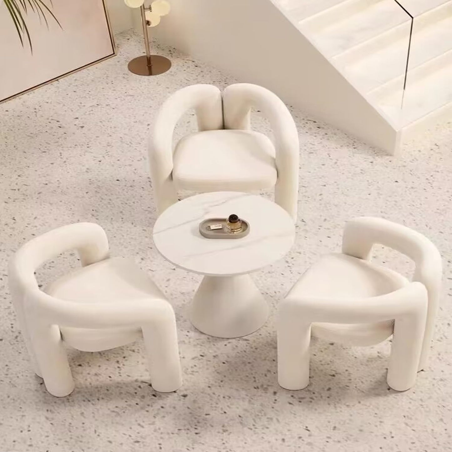 Muebles modernos y creativos para sofá, sala de estar, sala de estar, hogar, tapizados, de franela, sin brazos, sillas laterales
