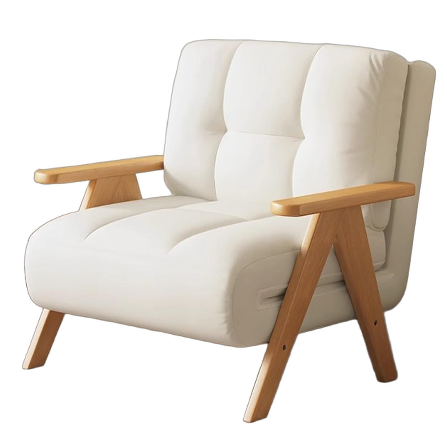 Sillon Cama 1 Plaza Plegable Sofá Cama Convertible con Respaldo Ajustable en 5 Posiciones Almohada Acolchada para Oficina Dormitorio Salón