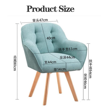 Velvet Swivel Armchair with Sturdy Wood Legs Grey Accent Chair for Small Spaces