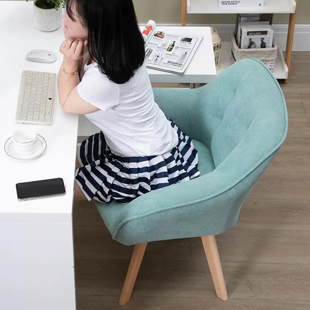 Velvet Swivel Armchair with Sturdy Wood Legs Grey Accent Chair for Small Spaces