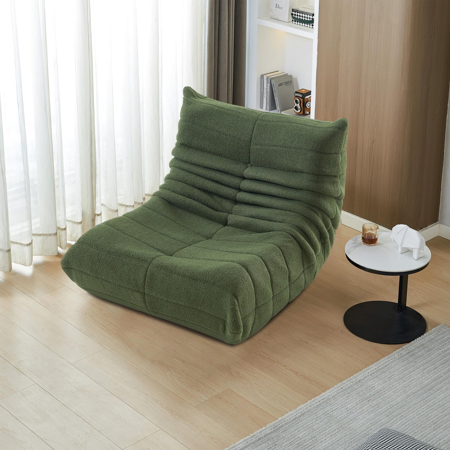 Sillón de suelo con respaldo, cómodo sofá perezoso para salón y dormitorio, ideal como sillón de lectura o silla de meditación