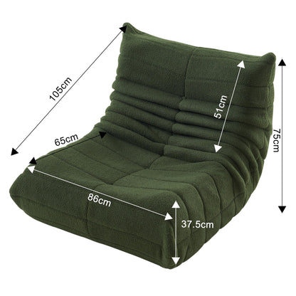 Sillón de suelo con respaldo, cómodo sofá perezoso para salón y dormitorio, ideal como sillón de lectura o silla de meditación
