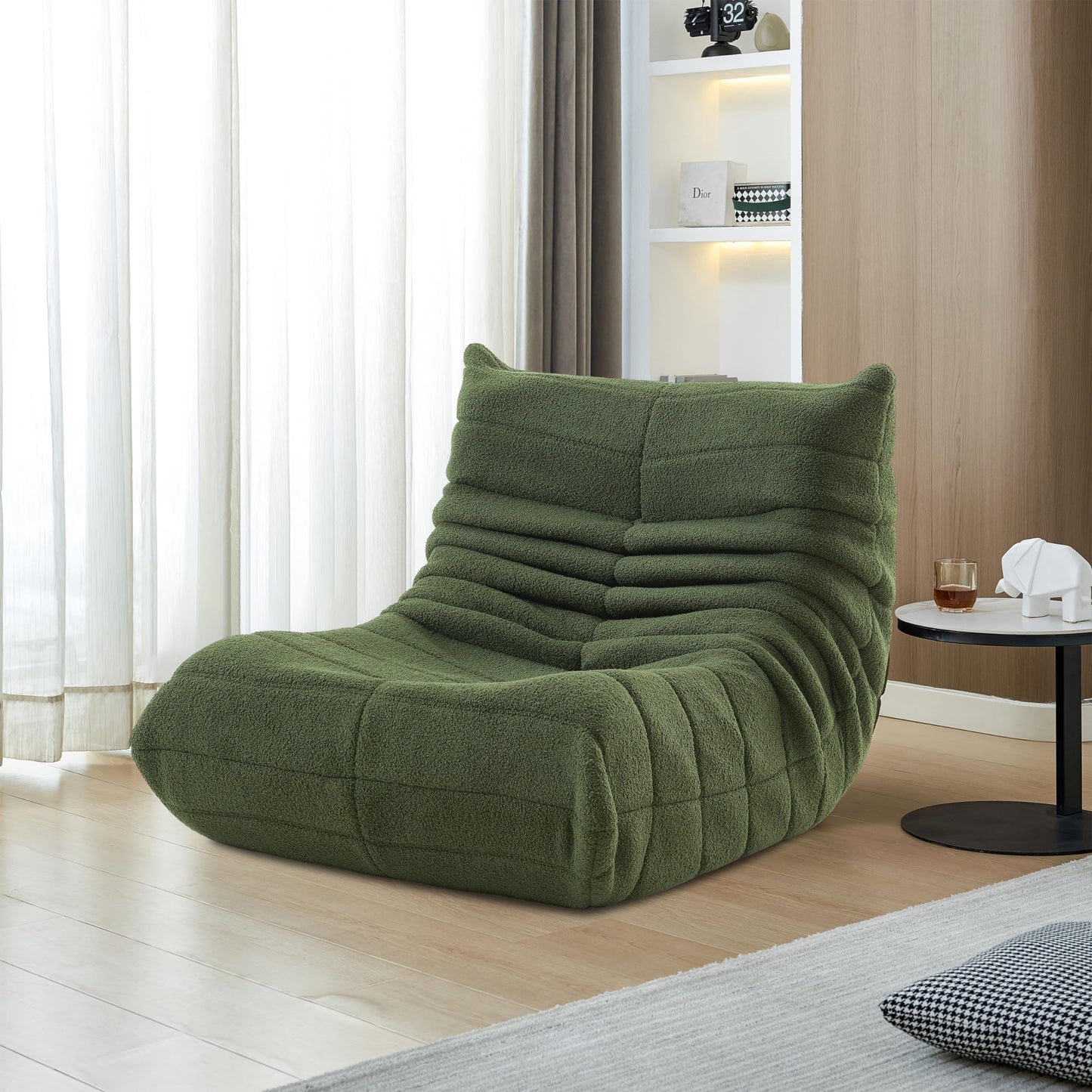 Sillón de suelo con respaldo, cómodo sofá perezoso para salón y dormitorio, ideal como sillón de lectura o silla de meditación